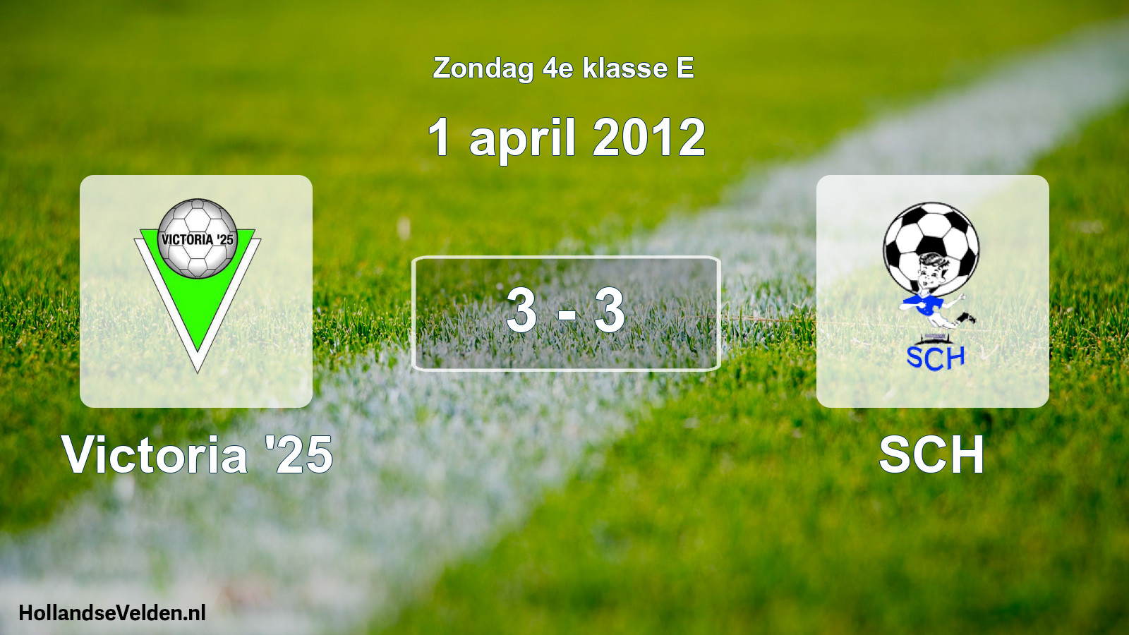 Total number of matches played: Victoria '25 - SCH 3 - 3 (1 April 2012)