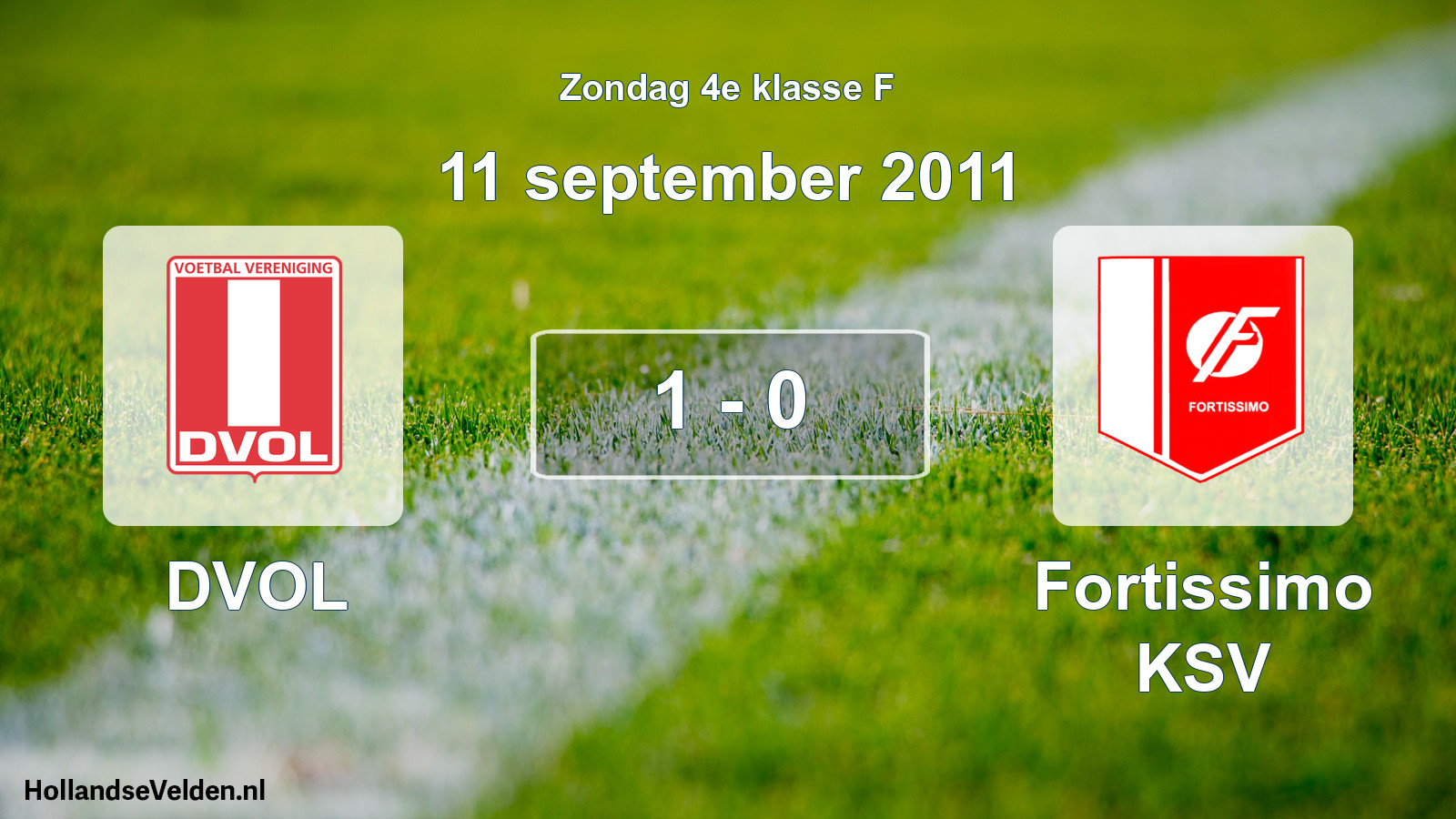 Total number of matches played: DVOL - Fortissimo KSV 1 - 0 (11 September 2011)