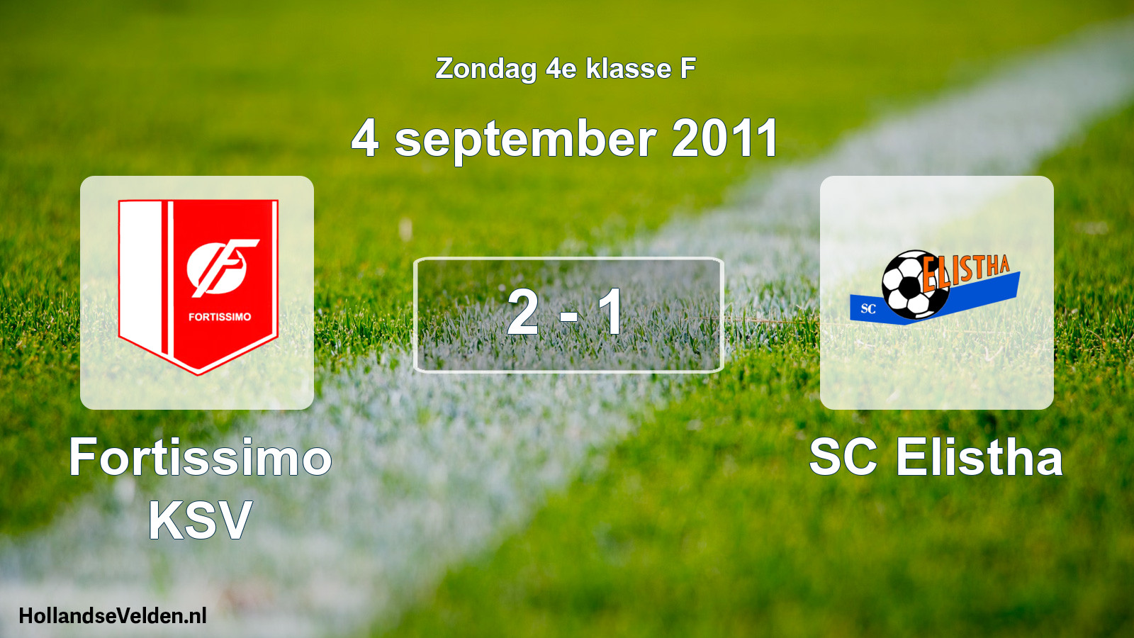 Total number of matches played: Fortissimo KSV - SC Elistha 2 - 1 (4 September 2011)