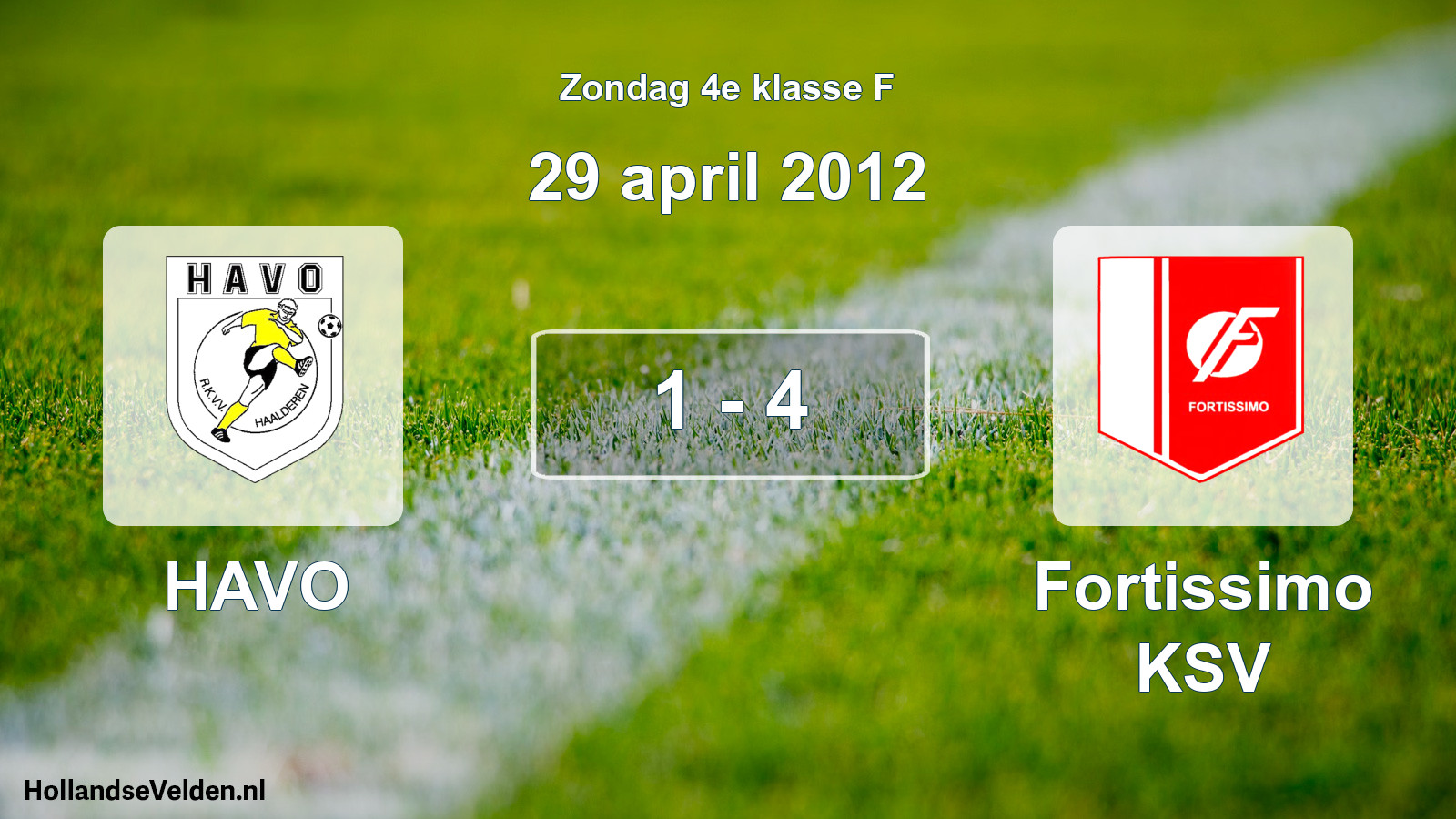 Total number of matches played: HAVO - Fortissimo KSV 1 - 4 (29 April 2012)