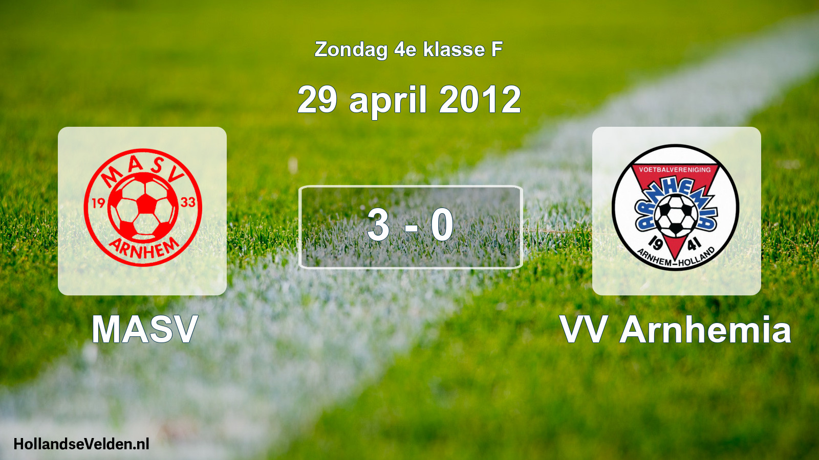 Total number of matches played: MASV - VV Arnhemia 3 - 0 (29 April 2012)