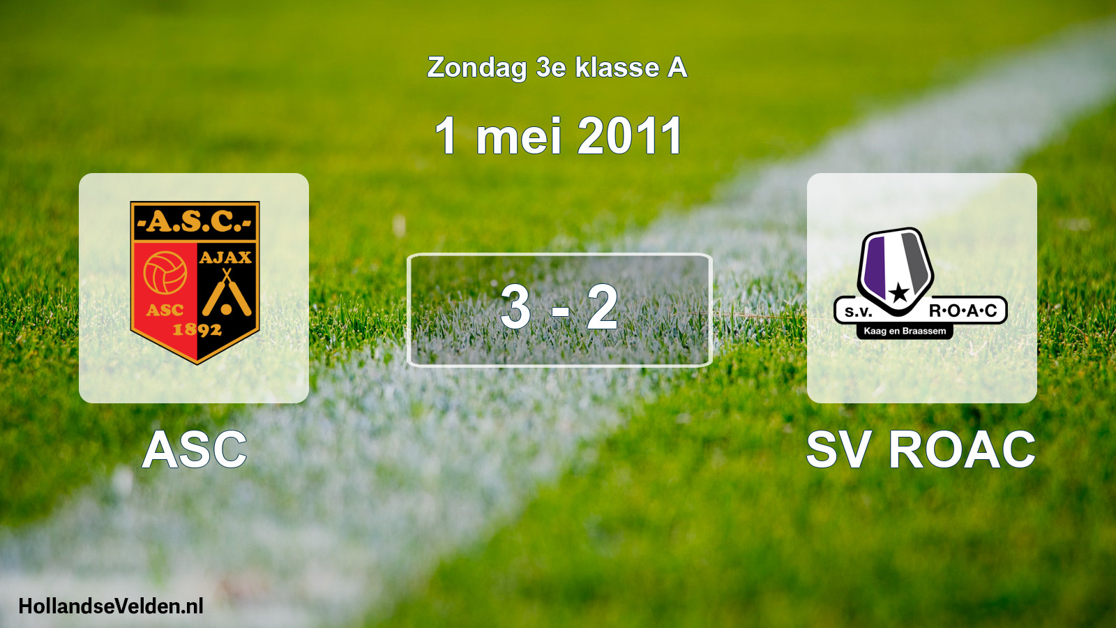 Total number of matches played: ASC - SV ROAC 3 - 2 (1 May 2011)