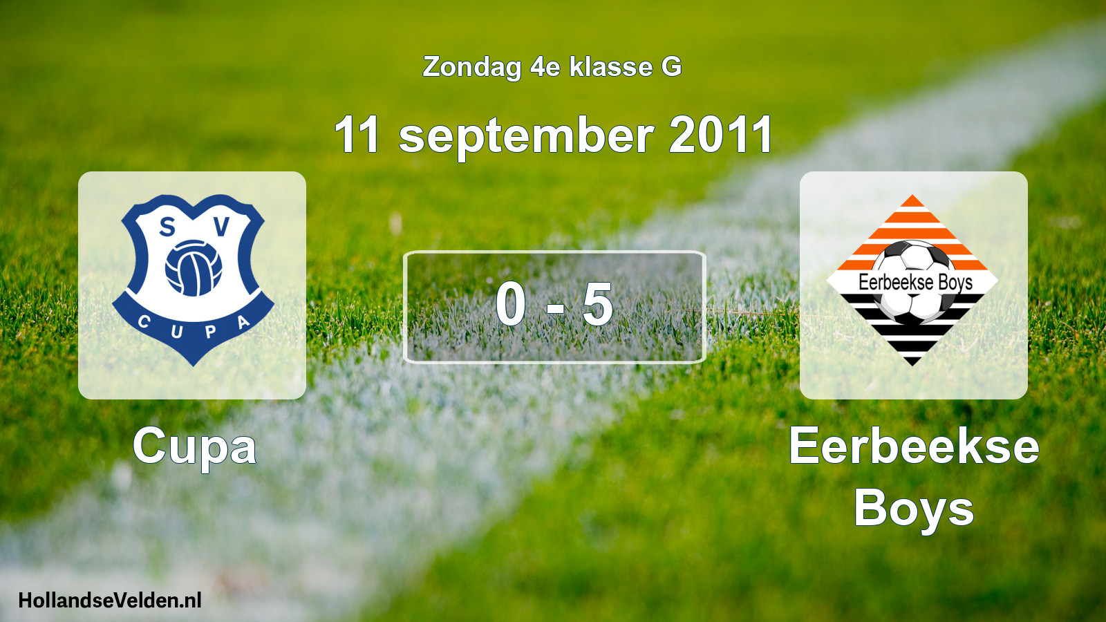 Total number of matches played: Cupa - Eerbeekse Boys 0 - 5 (11 September 2011)