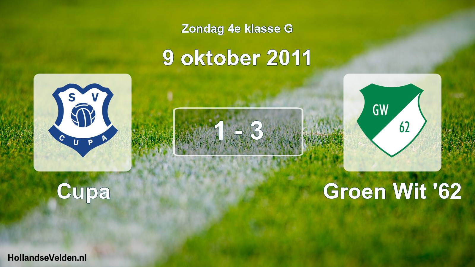 Total number of matches played: Cupa - Groen Wit '62 1 - 3 (9 October 2011)