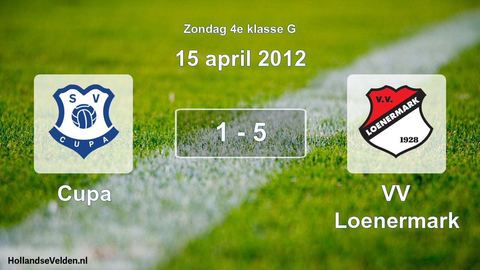 Total number of matches played: Cupa - VV Loenermark 1 - 5 (15 April 2012)