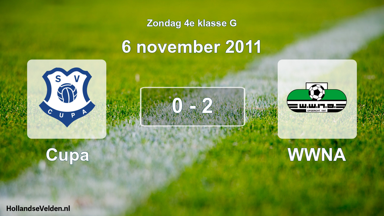 Total number of matches played: Cupa - WWNA 0 - 2 (6 November 2011)