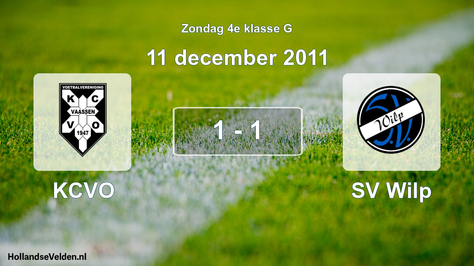Total number of matches played: KCVO - SV Wilp 1 - 1 (11 December 2011)