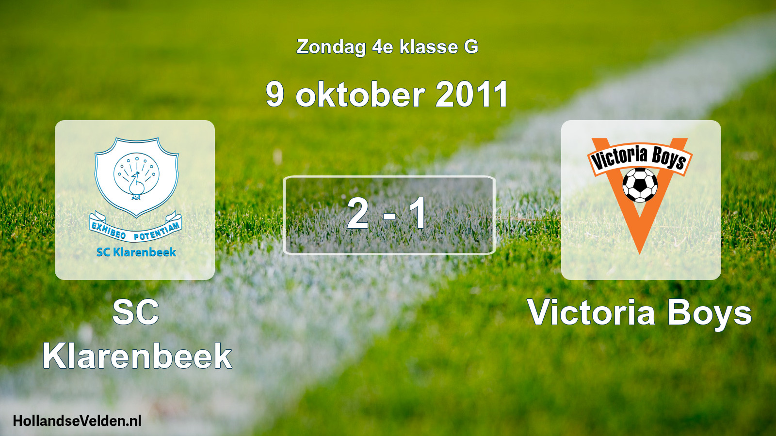 Total number of matches played: SC Klarenbeek - Victoria Boys 2 - 1 (9 October 2011)