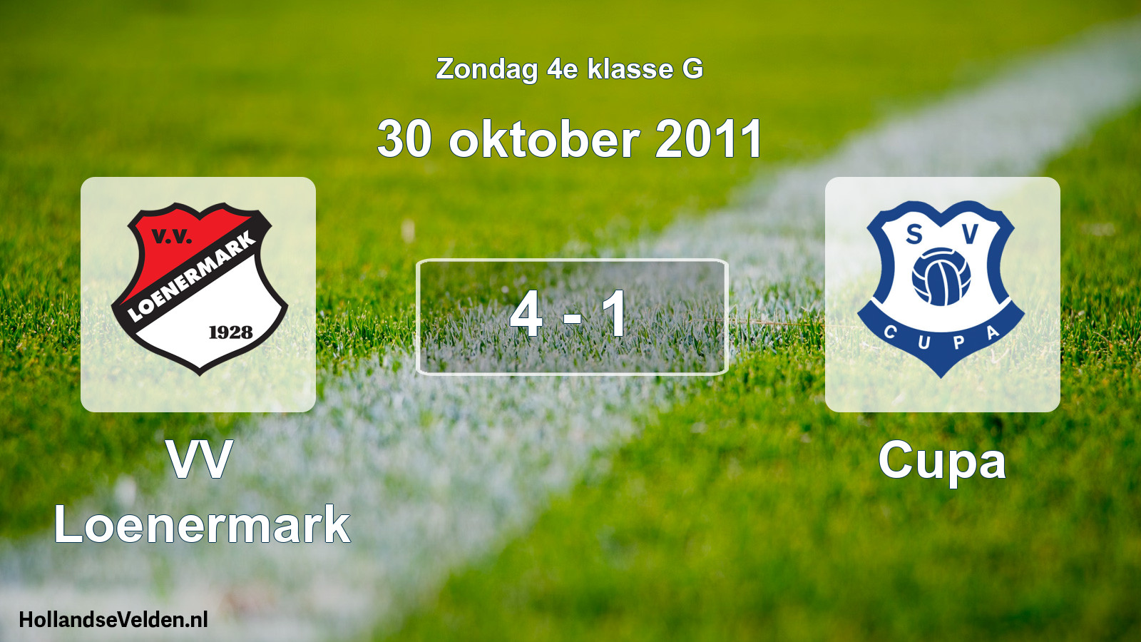 Total number of matches played: VV Loenermark - Cupa 4 - 1 (30 October 2011)