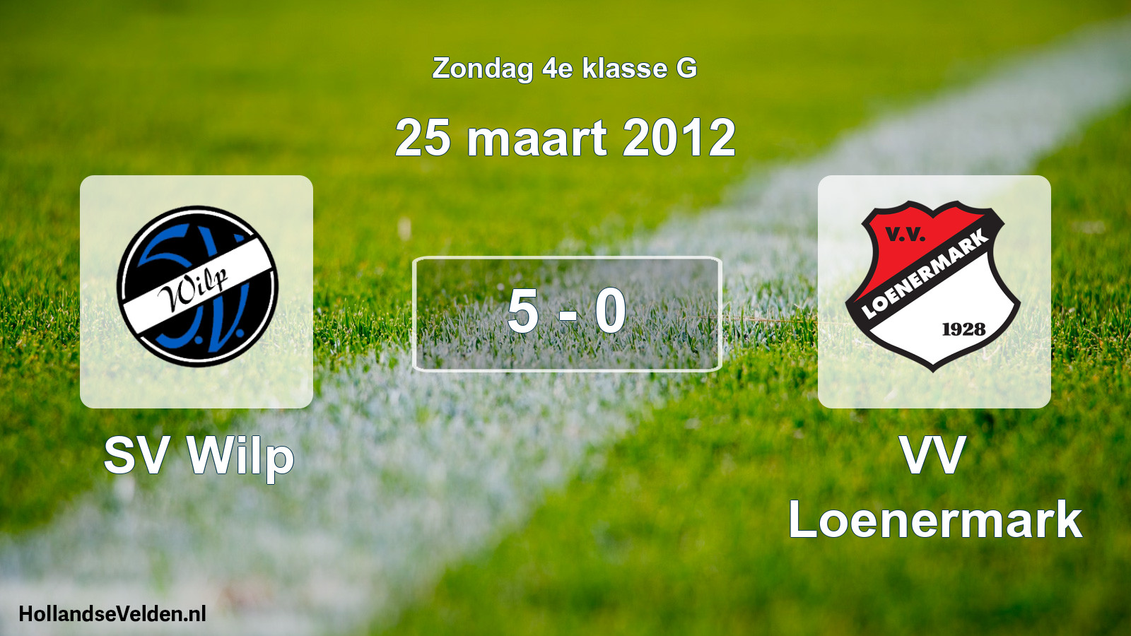 Total number of matches played: SV Wilp - VV Loenermark 5 - 0 (25 March 2012)