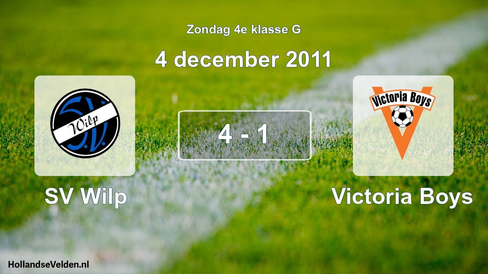 Total number of matches played: SV Wilp - Victoria Boys 4 - 1 (4 December 2011)