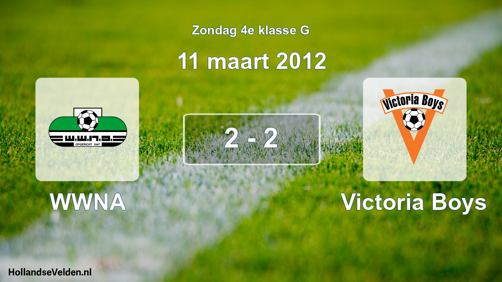 Total number of matches played: WWNA - Victoria Boys 2 - 2 (11 March 2012)