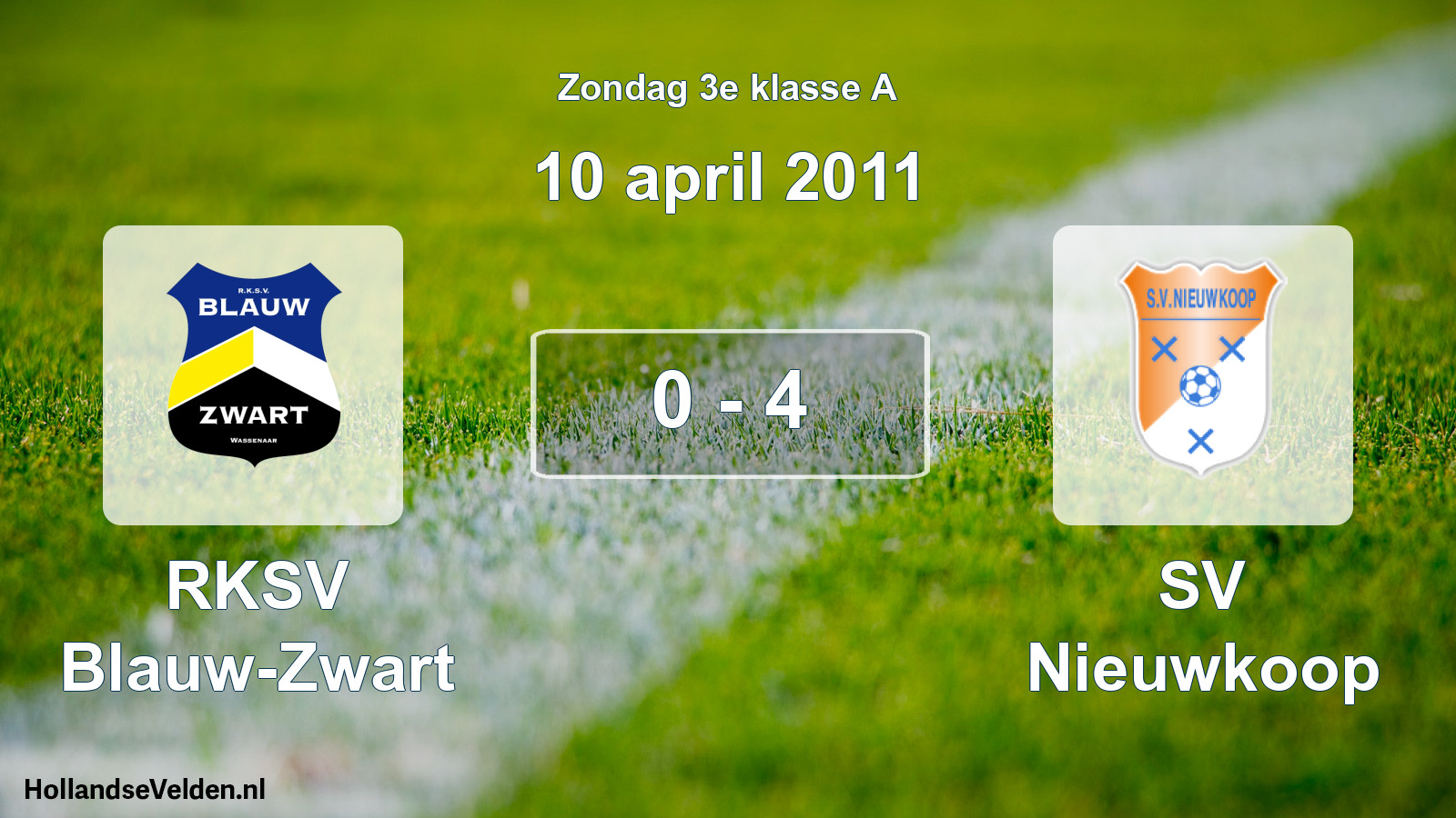 Total number of matches played: RKSV Blauw-Zwart - SV Nieuwkoop 0 - 4 (10 April 2011)