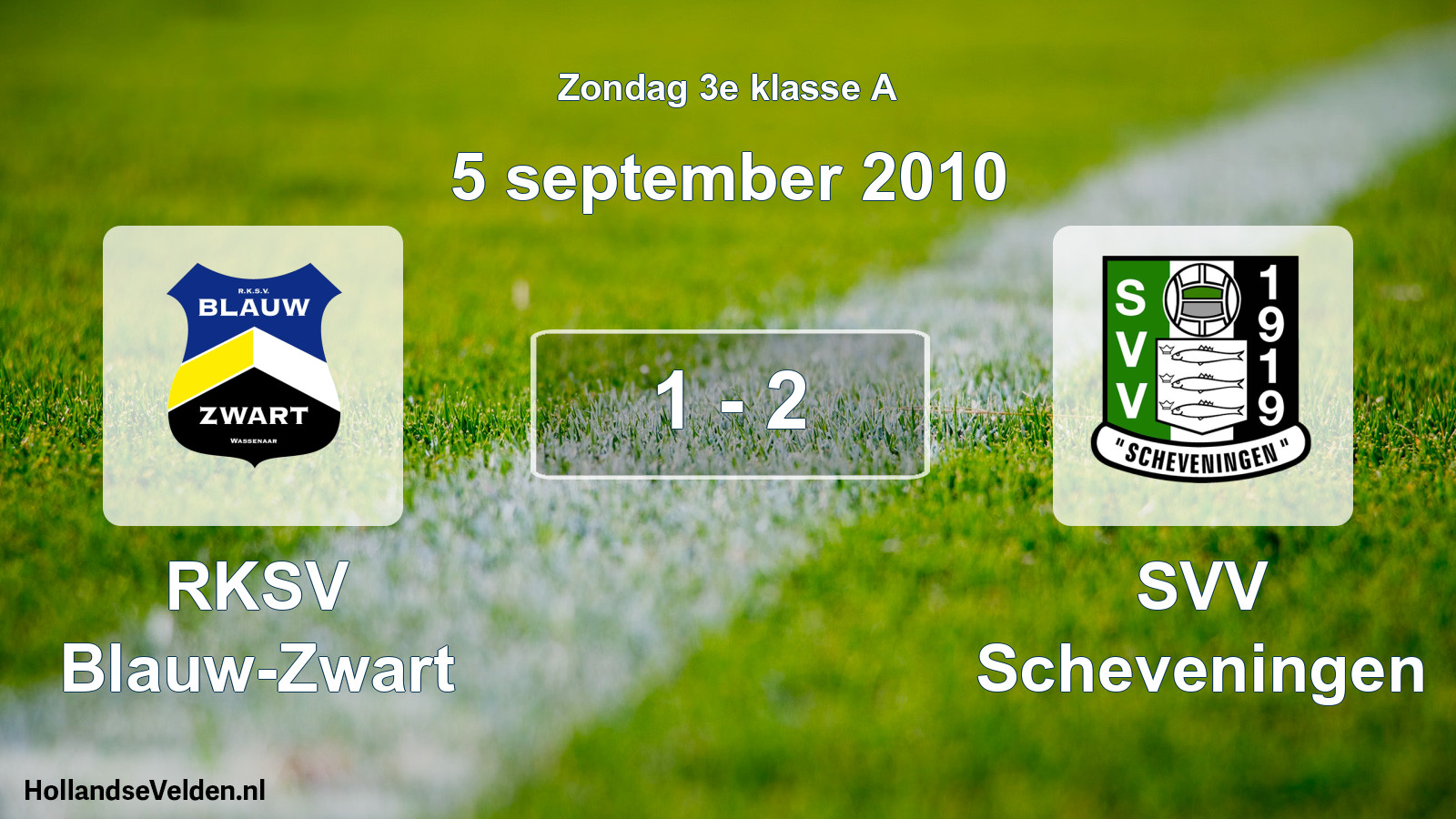 Gespeelde wedstrijd: RKSV Blauw-Zwart - SVV Scheveningen 1 - 2 (5 september 2010)