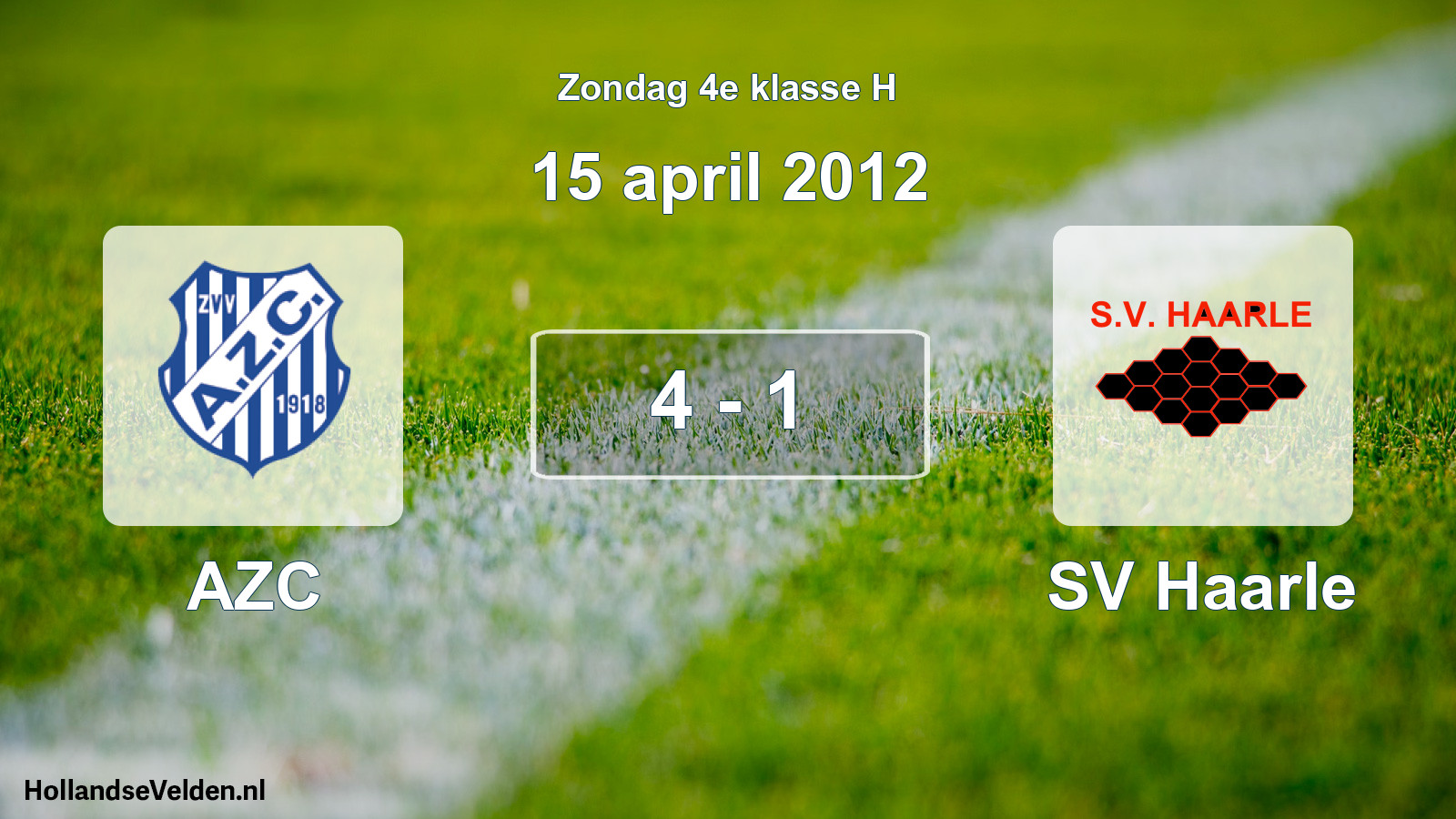 Total number of matches played: AZC - SV Haarle 4 - 1 (15 April 2012)