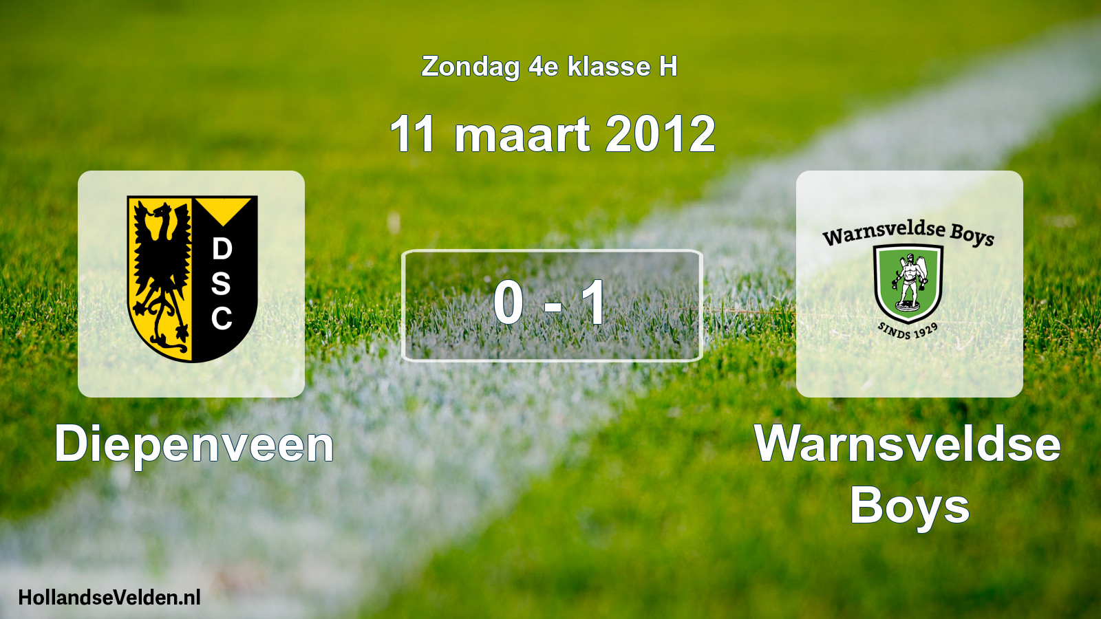 Total number of matches played: Diepenveen - Warnsveldse Boys 0 - 1 (11 March 2012)