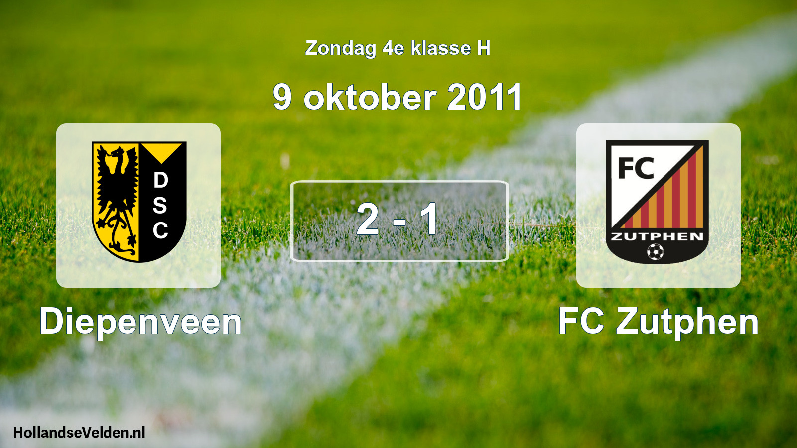 Total number of matches played: Diepenveen - FC Zutphen 2 - 1 (9 October 2011)