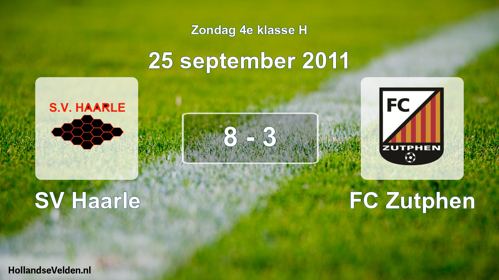 Total number of matches played: SV Haarle - FC Zutphen 8 - 3 (25 September 2011)