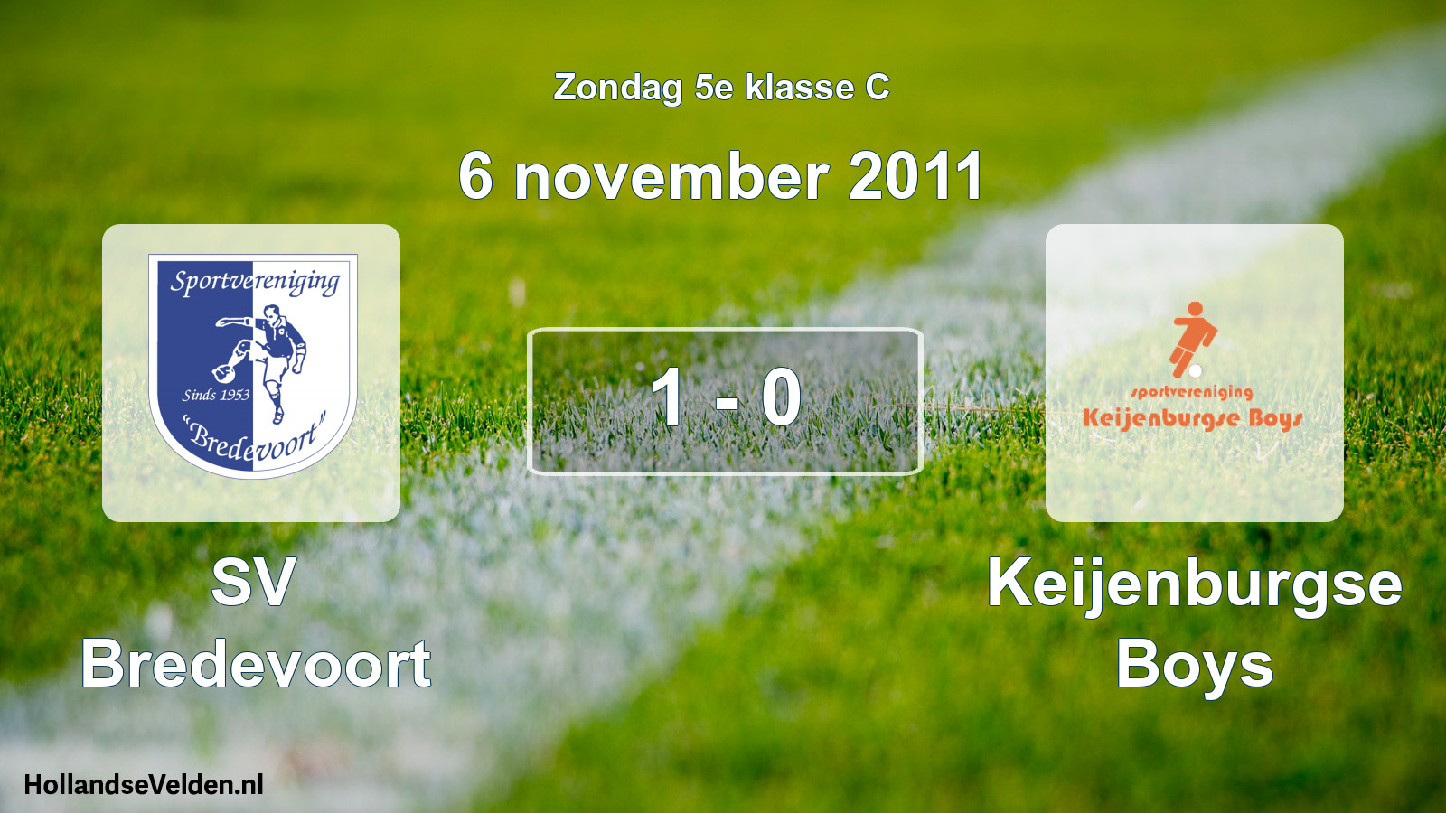 Total number of matches played: SV Bredevoort - Keijenburgse Boys 1 - 0 (6 November 2011)
