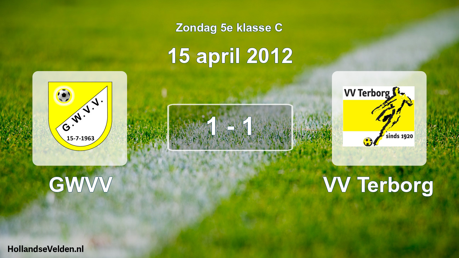 Total number of matches played: GWVV - VV Terborg 1 - 1 (15 April 2012)