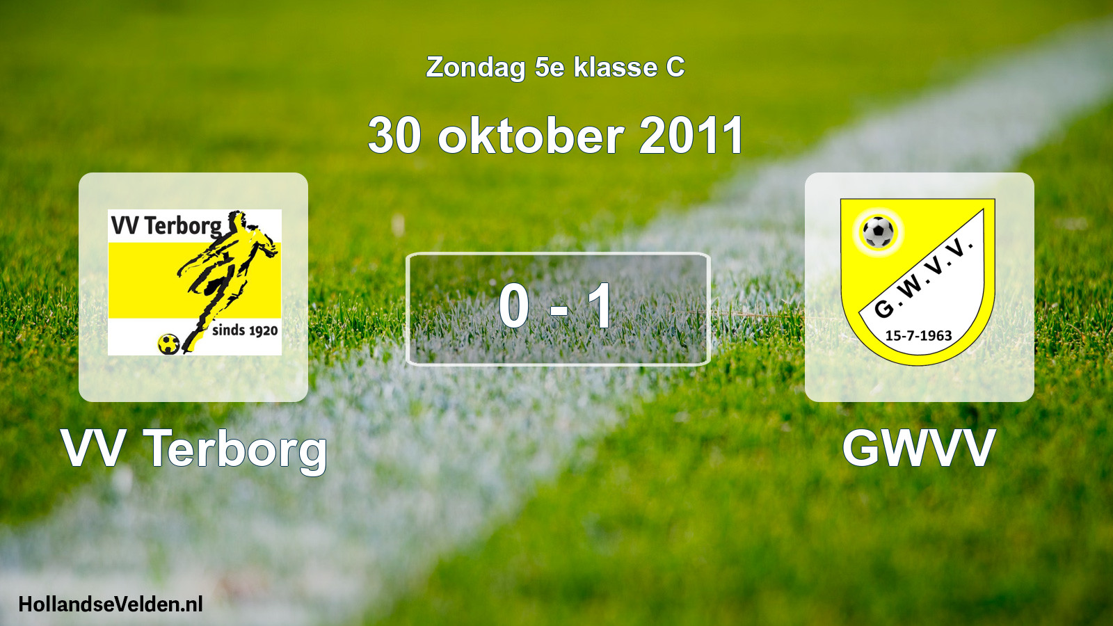 Total number of matches played: VV Terborg - GWVV 0 - 1 (30 October 2011)