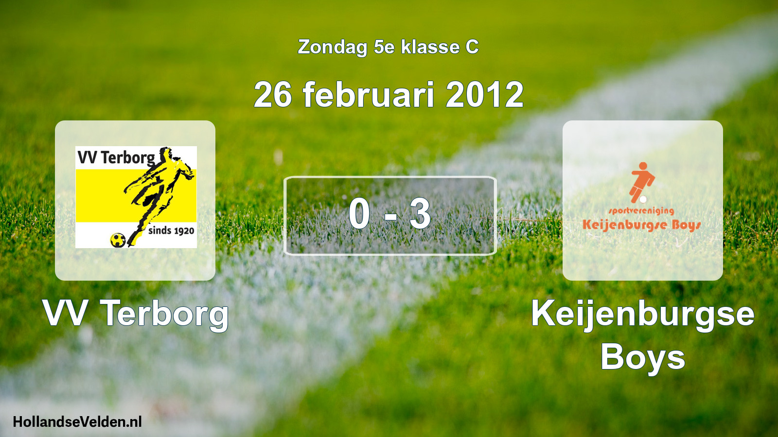 Total number of matches played: VV Terborg - Keijenburgse Boys 0 - 3 (26 February 2012)