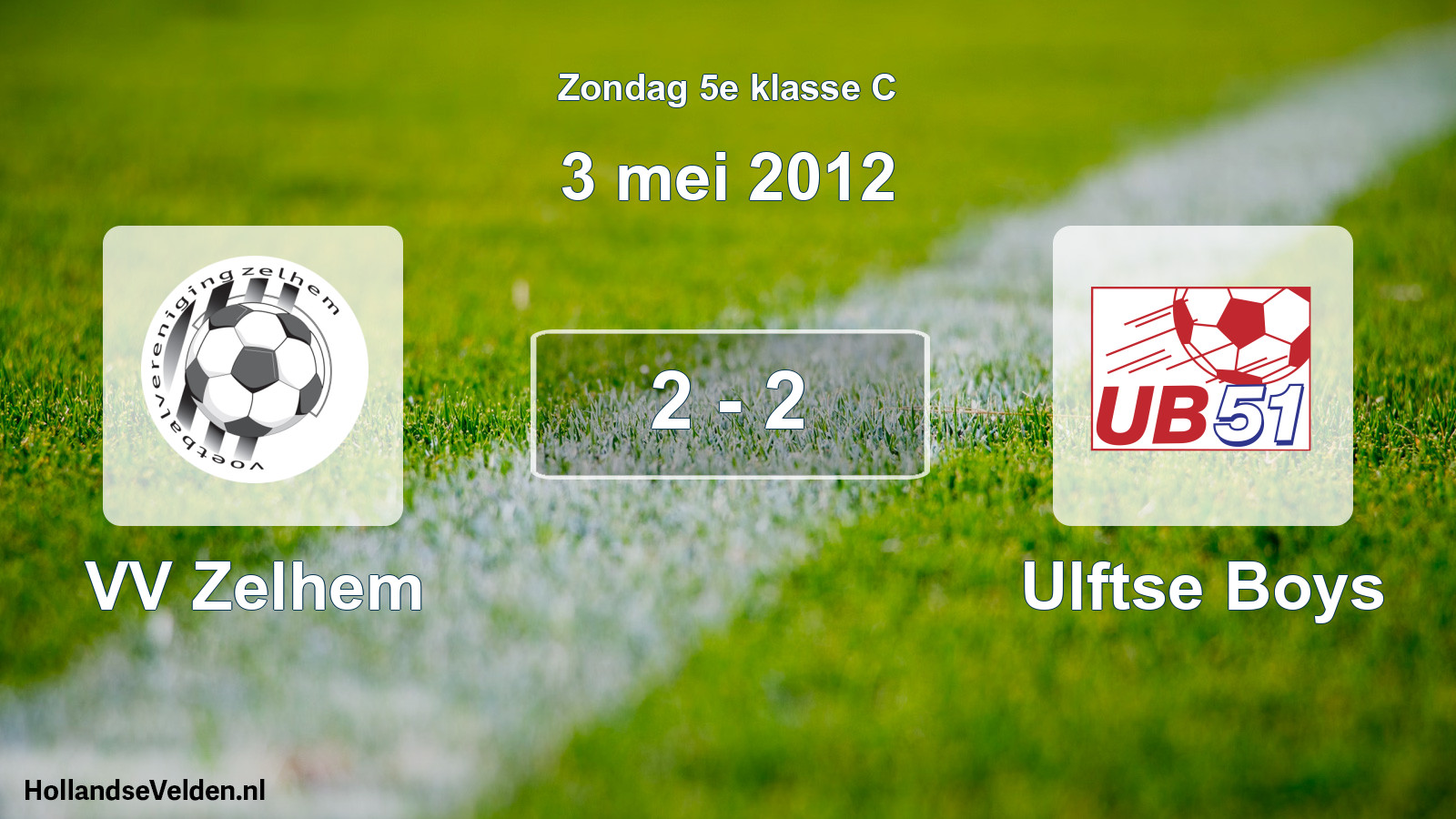Total number of matches played: VV Zelhem - Ulftse Boys 2 - 2 (3 May 2012)