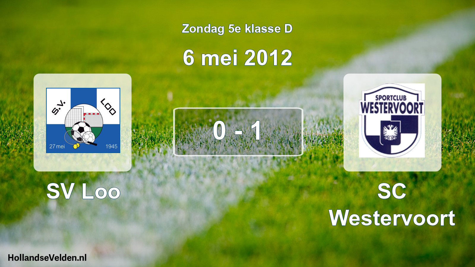 Total number of matches played: SV Loo - SC Westervoort 0 - 1 (6 May 2012)