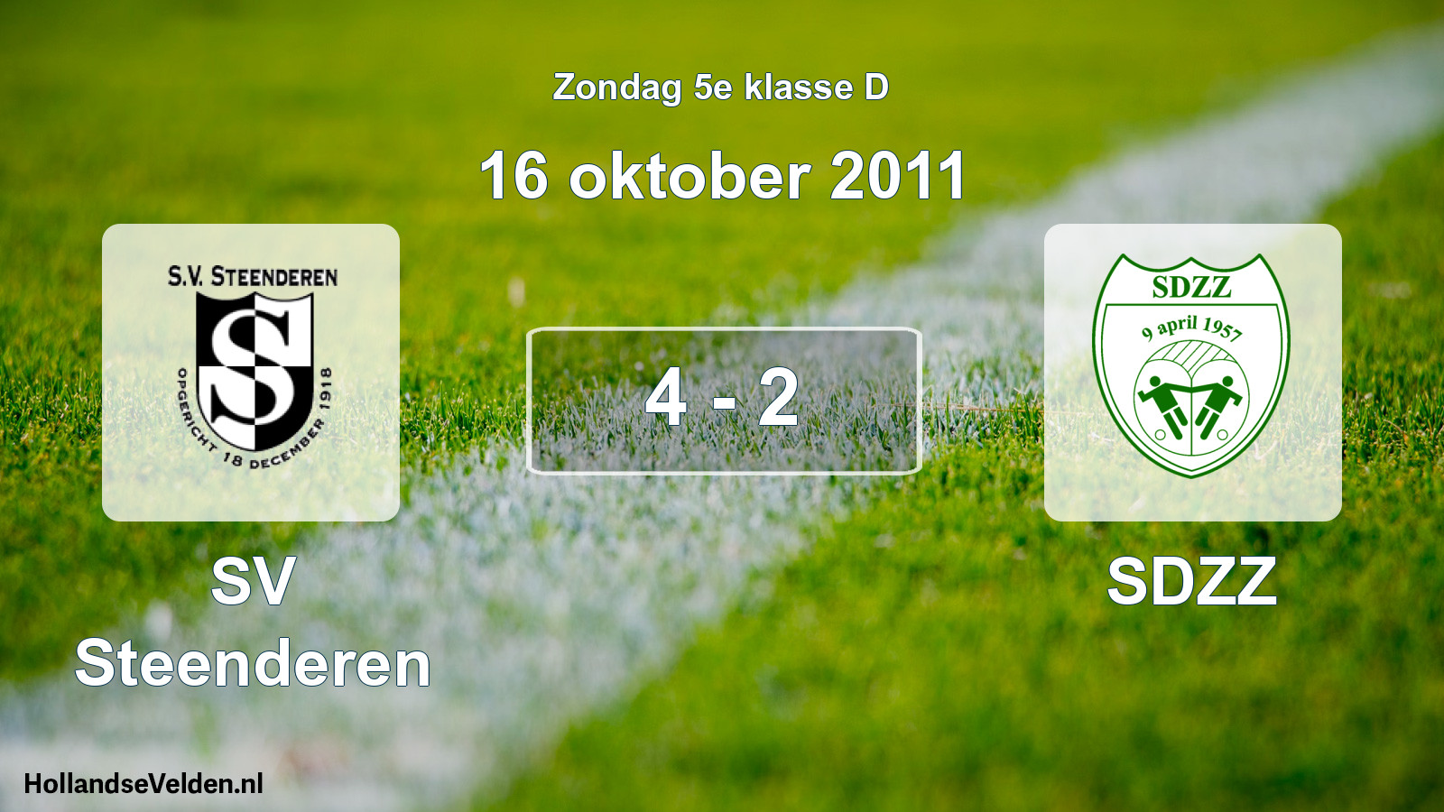 Total number of matches played: SV Steenderen - SDZZ 4 - 2 (16 October 2011)