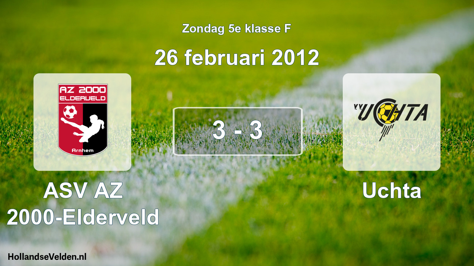 Total number of matches played: ASV AZ 2000-Elderveld - Uchta 3 - 3 (26 February 2012)