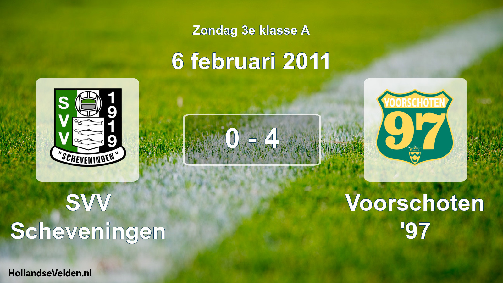 Total number of matches played: SVV Scheveningen - Voorschoten '97 0 - 4 (6 February 2011)