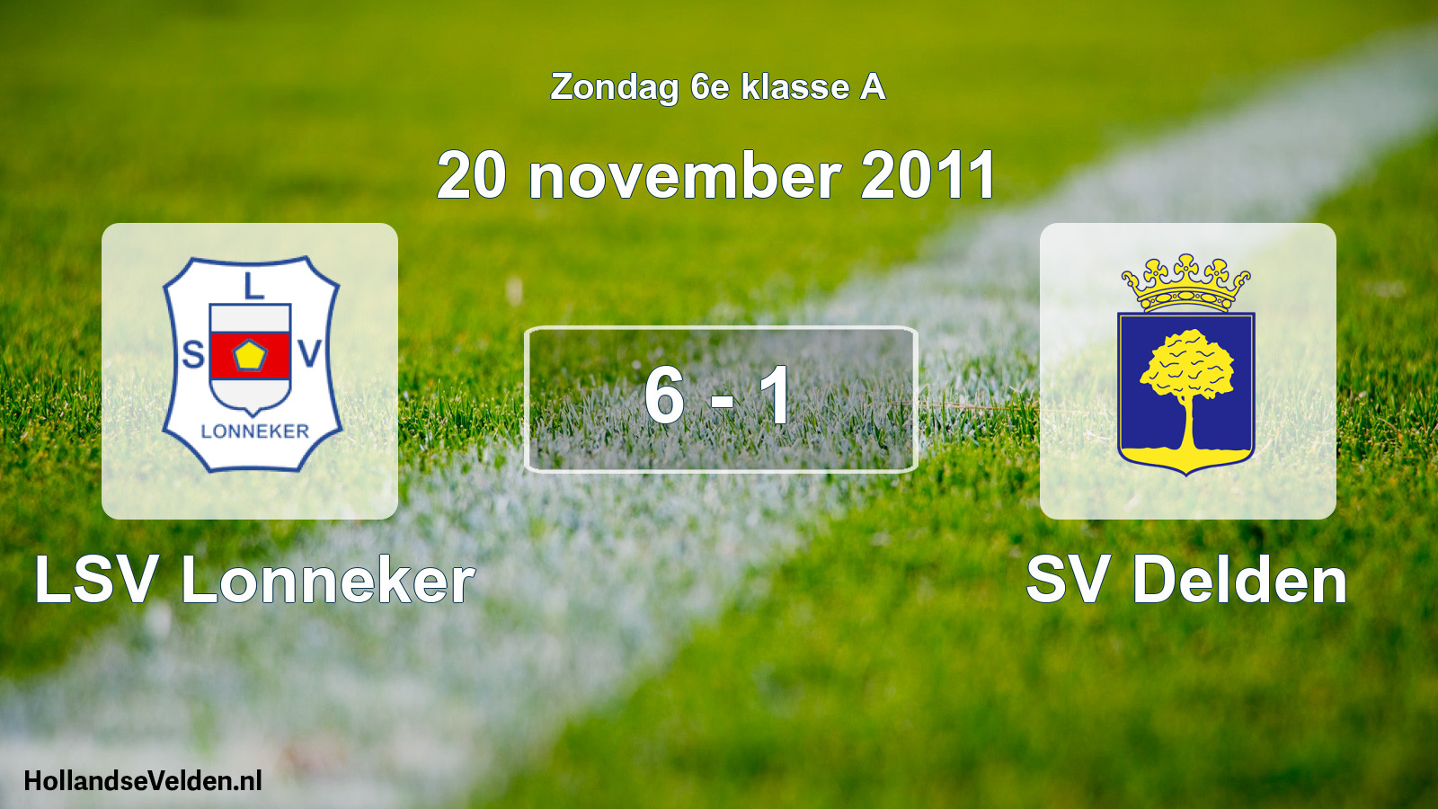 Total number of matches played: LSV Lonneker - SV Delden 6 - 1 (20 November 2011)