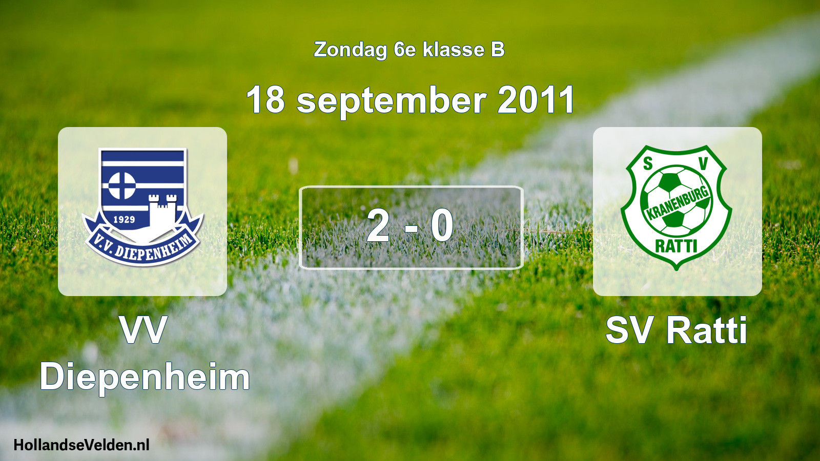 Total number of matches played: VV Diepenheim - SV Ratti 2 - 0 (18 September 2011)