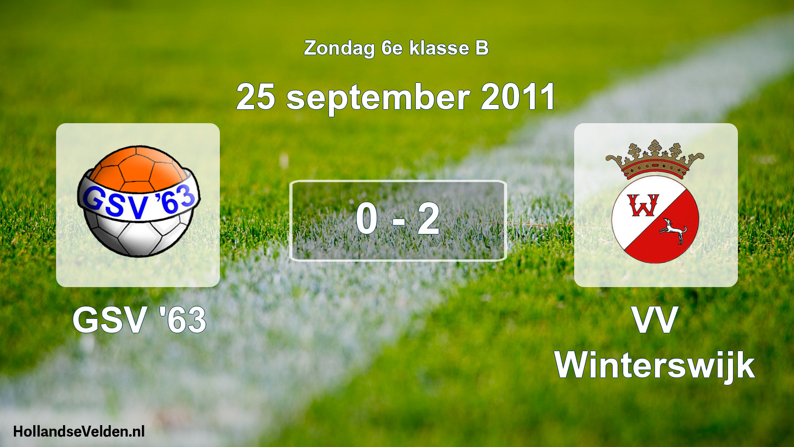 Total number of matches played: GSV '63 - VV Winterswijk 0 - 2 (25 September 2011)
