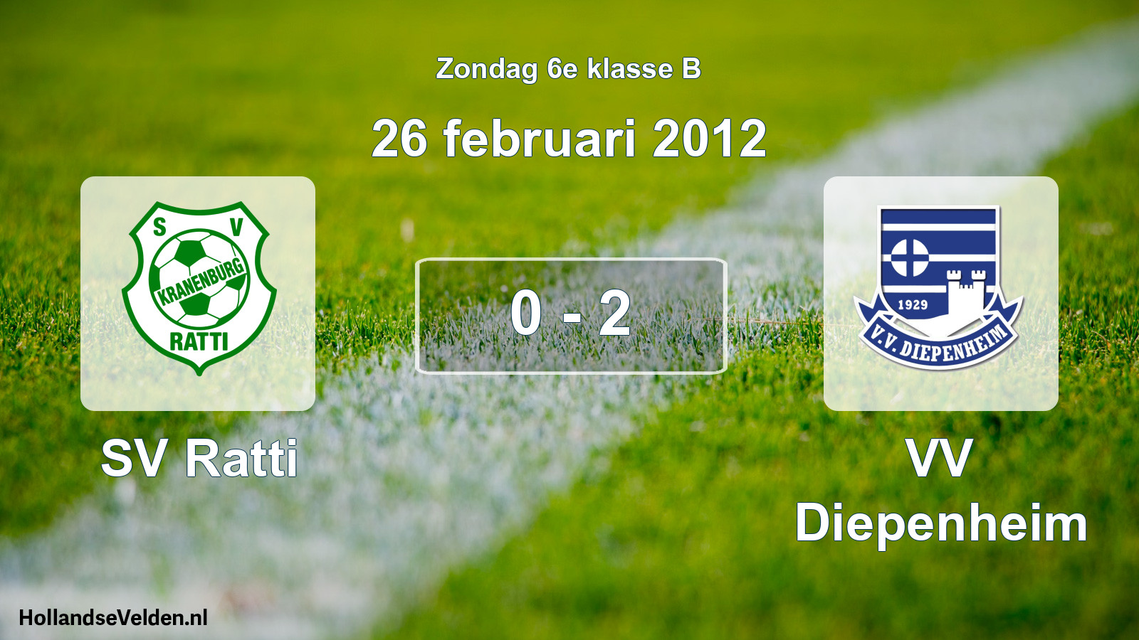 Total number of matches played: SV Ratti - VV Diepenheim 0 - 2 (26 February 2012)