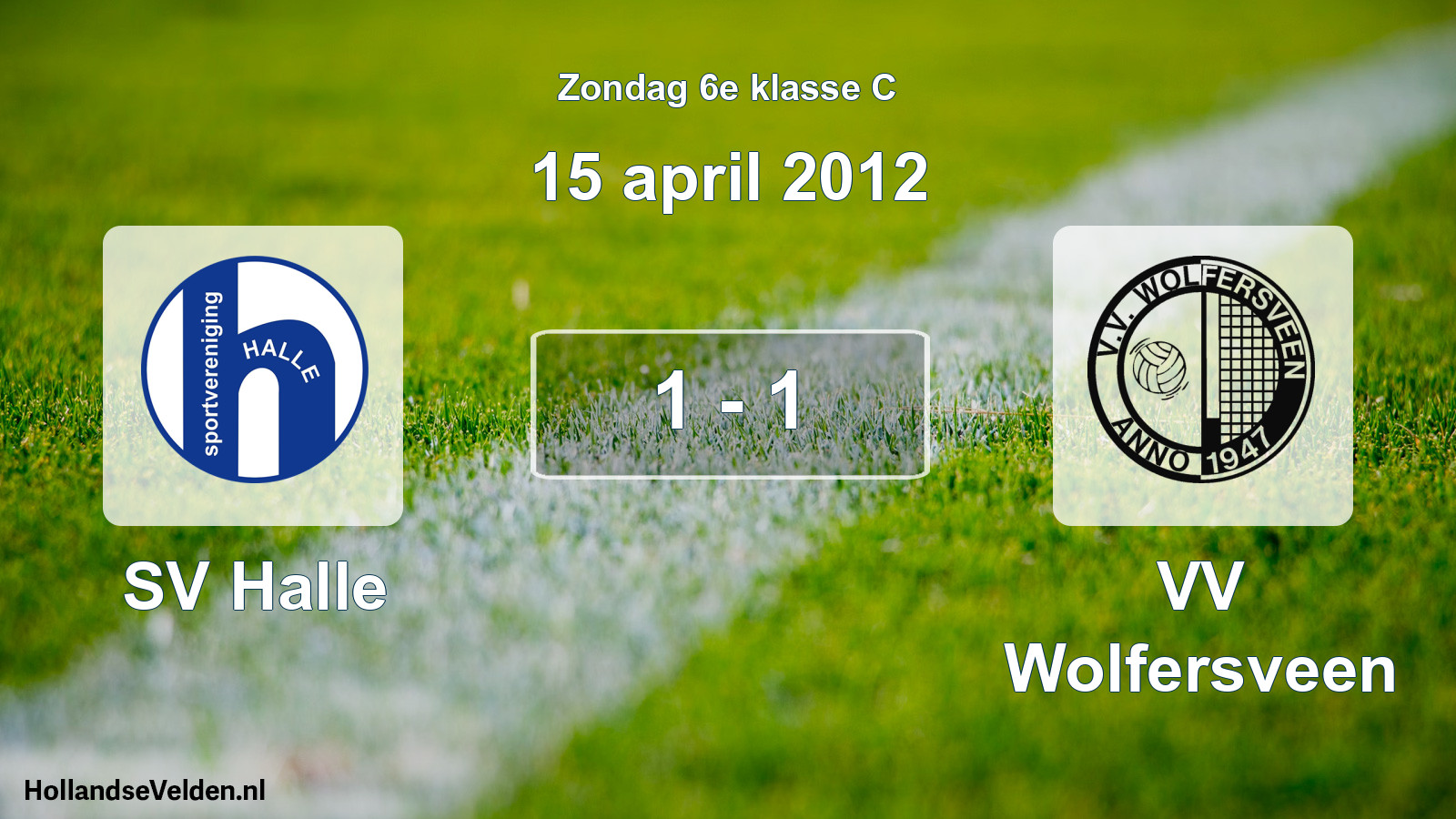 Total number of matches played: SV Halle - VV Wolfersveen 1 - 1 (15 April 2012)