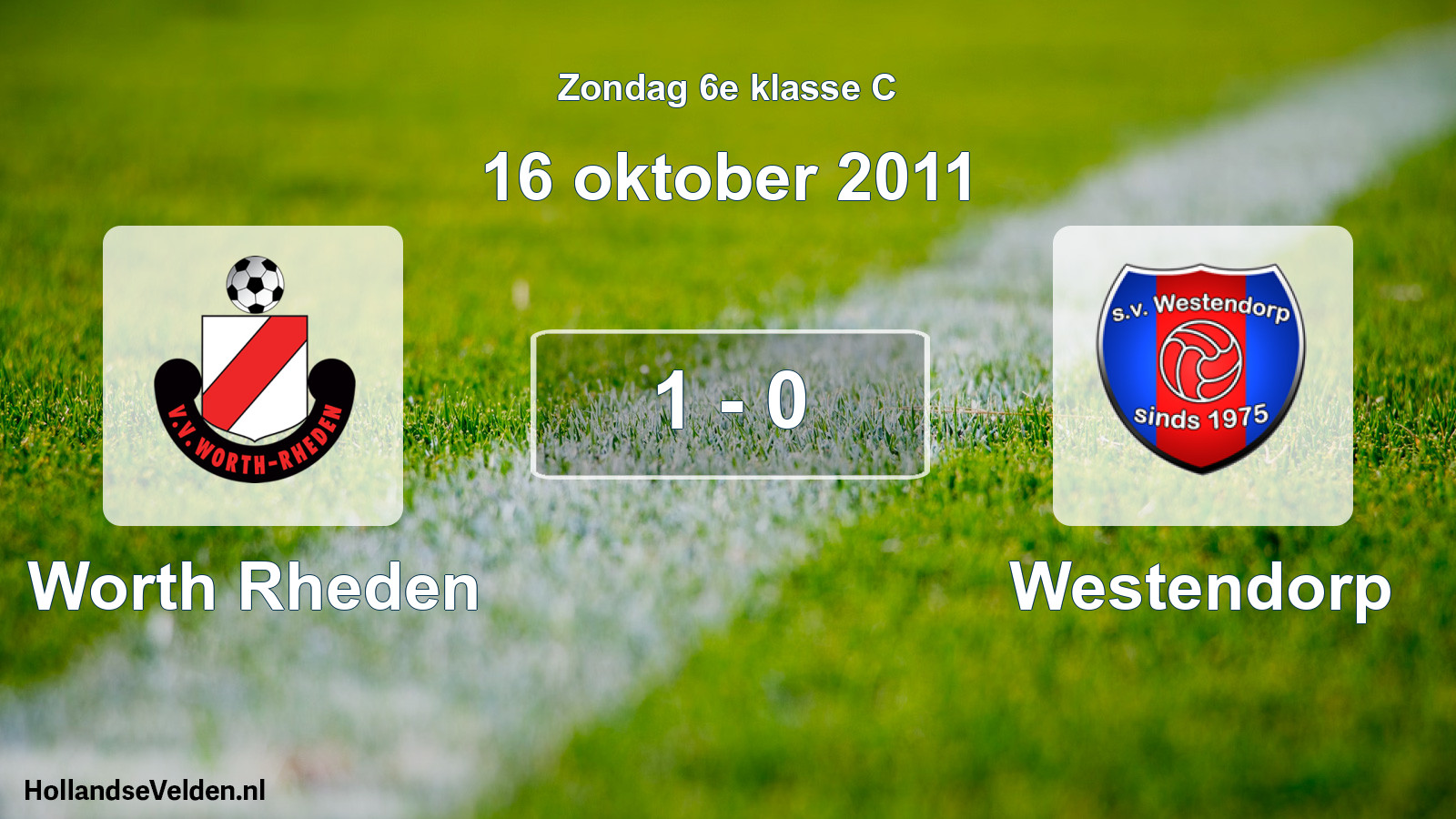 Total number of matches played: Worth Rheden - Westendorp 1 - 0 (16 October 2011)