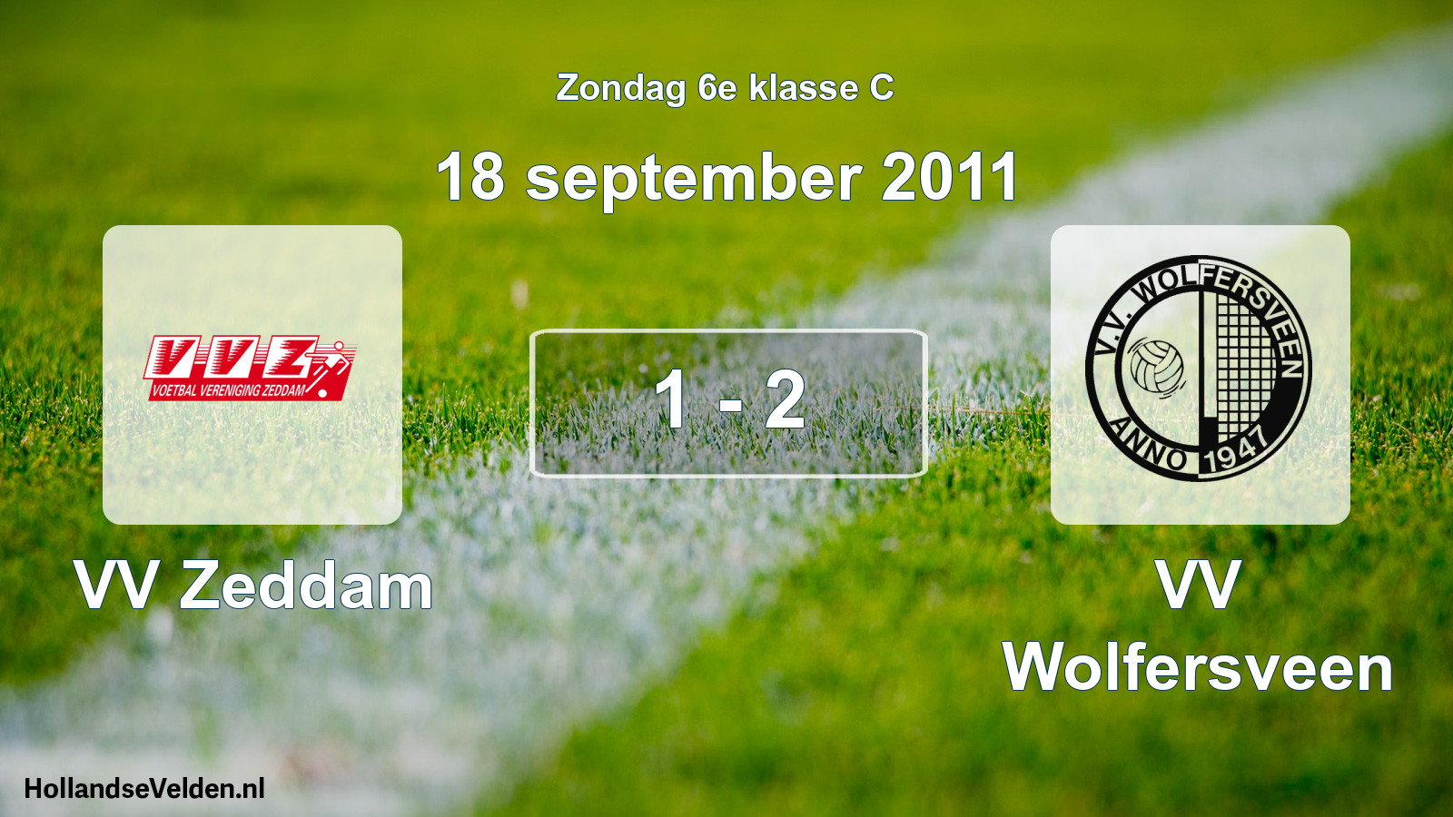 Total number of matches played: VV Zeddam - VV Wolfersveen 1 - 2 (18 September 2011)