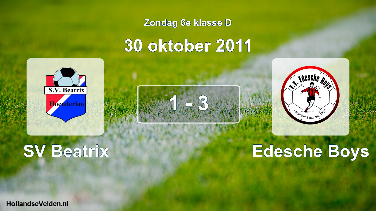 Total number of matches played: SV Beatrix - Edesche Boys 1 - 3 (30 October 2011)