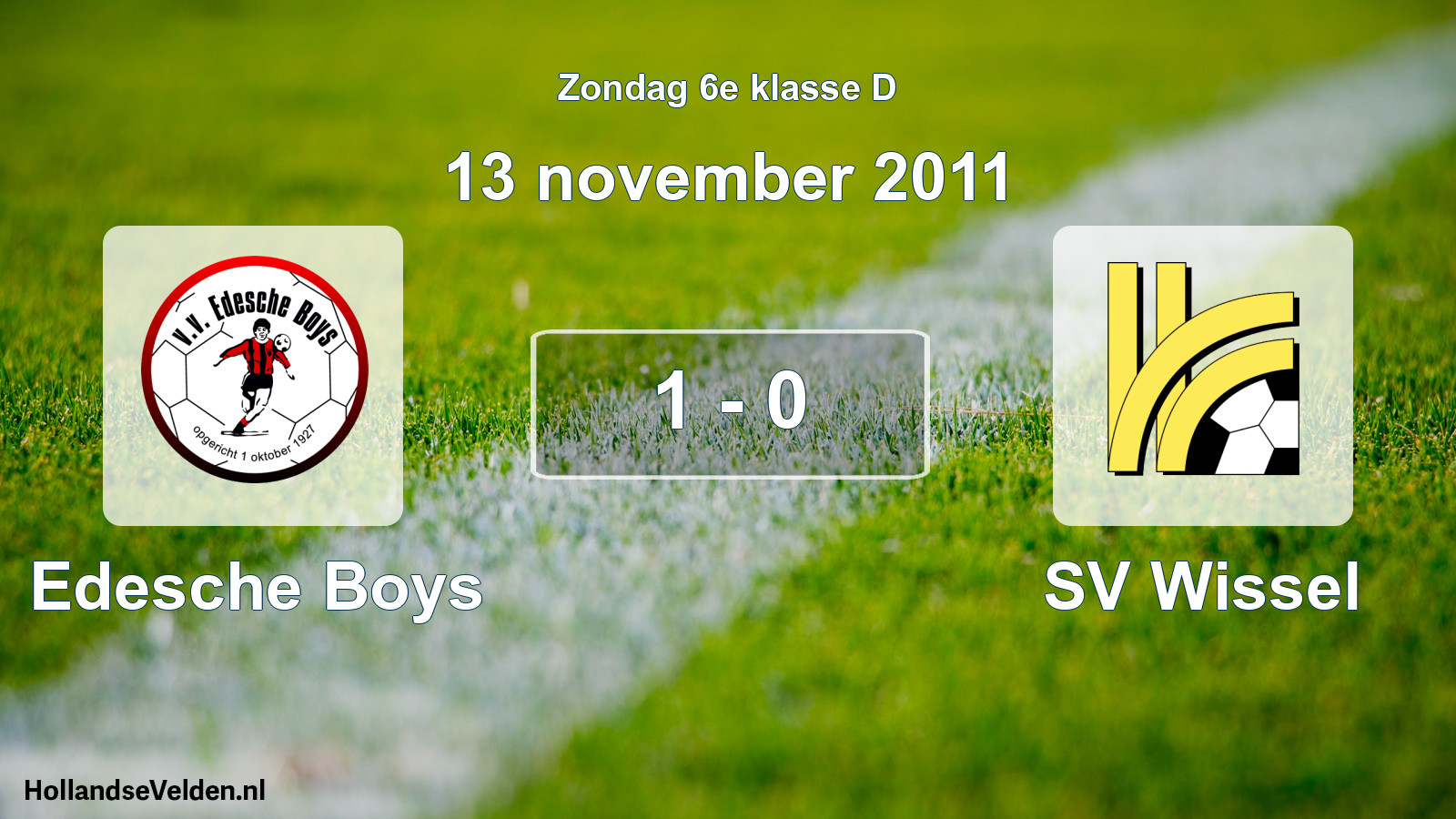Total number of matches played: Edesche Boys - SV Wissel 1 - 0 (13 November 2011)