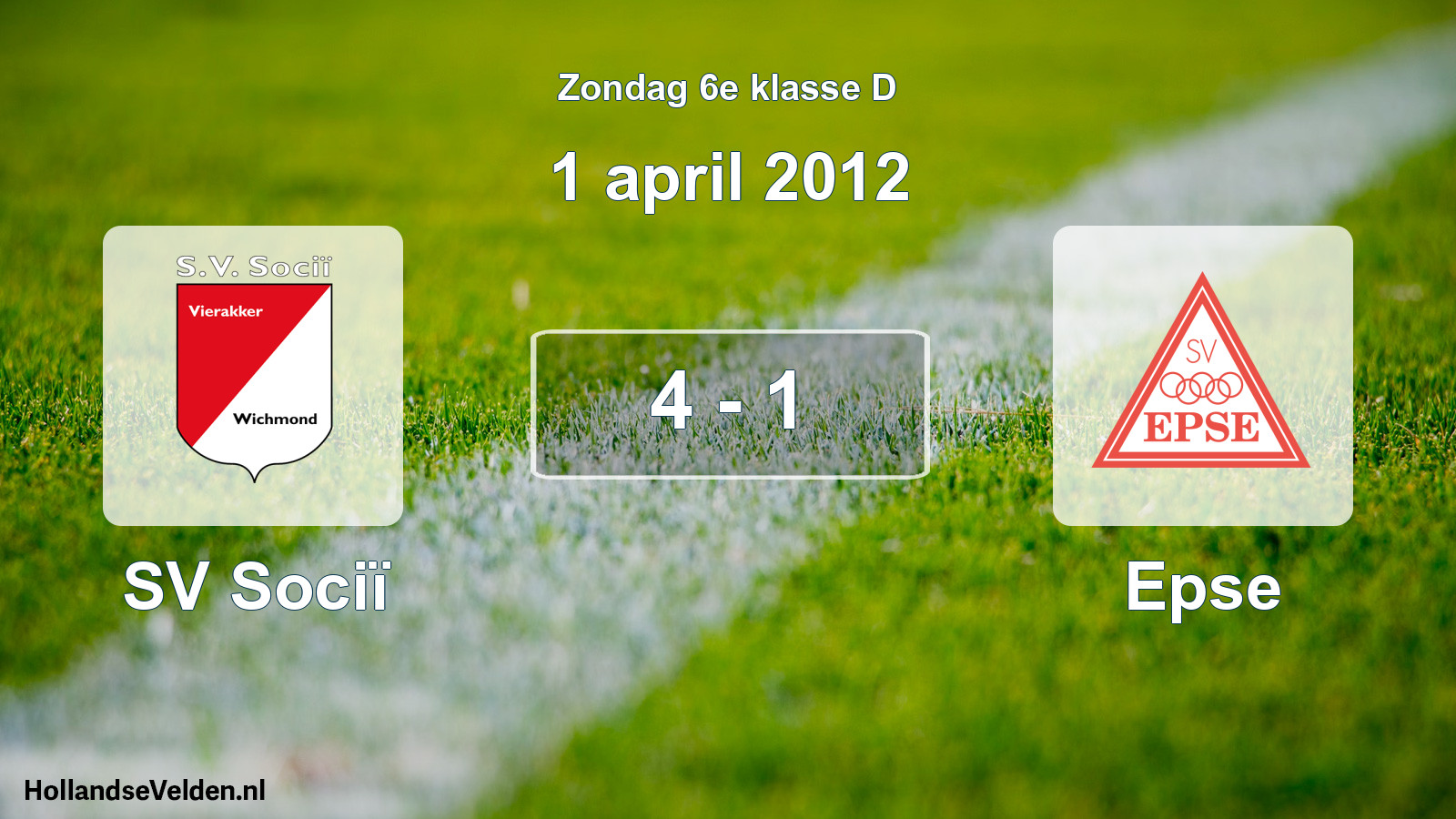 Total number of matches played: SV Sociï - Epse 4 - 1 (1 April 2012)