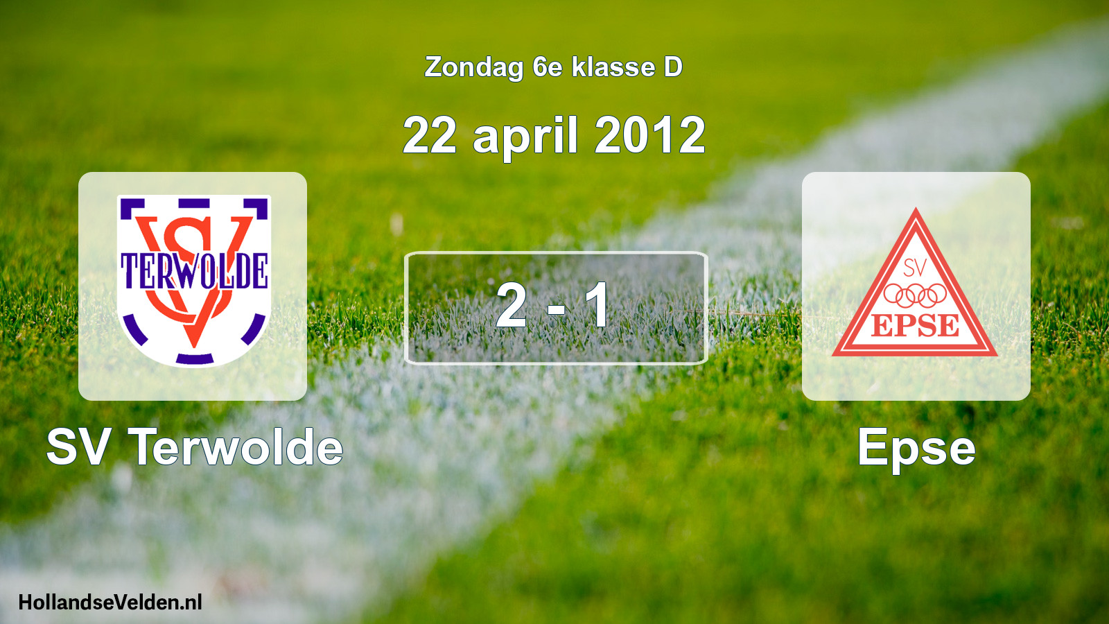 Total number of matches played: SV Terwolde - Epse 2 - 1 (22 April 2012)