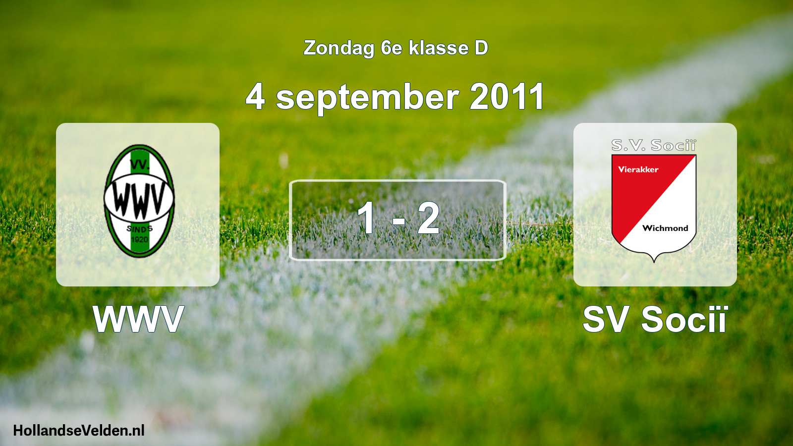 Total number of matches played: WWV - SV Sociï 1 - 2 (4 September 2011)
