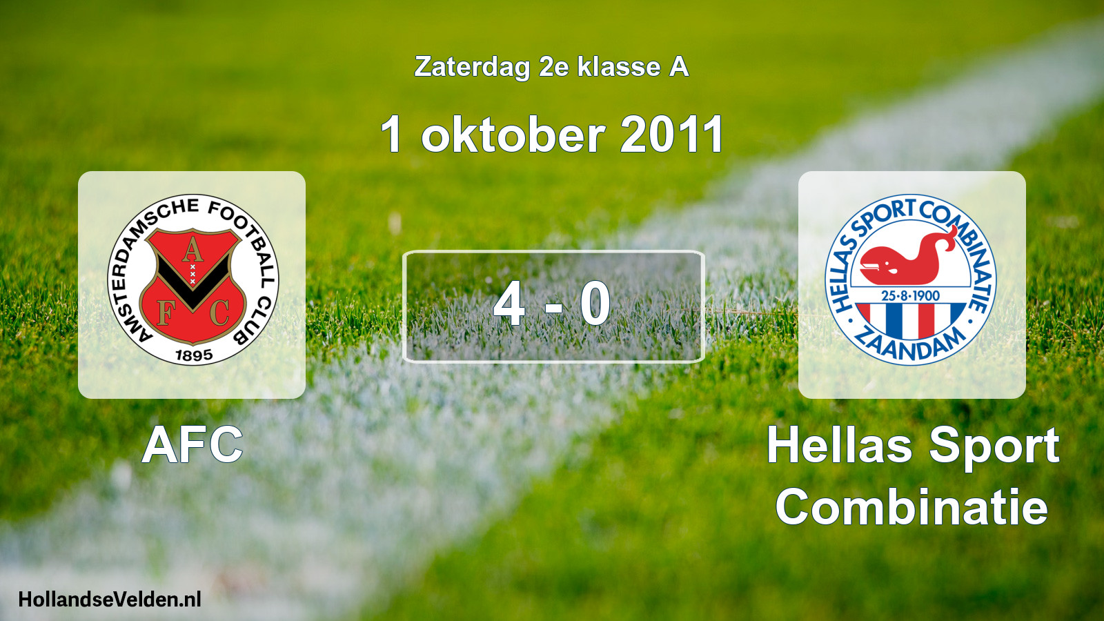 Total number of matches played: AFC - Hellas Sport Combinatie 4 - 0 (1 October 2011)