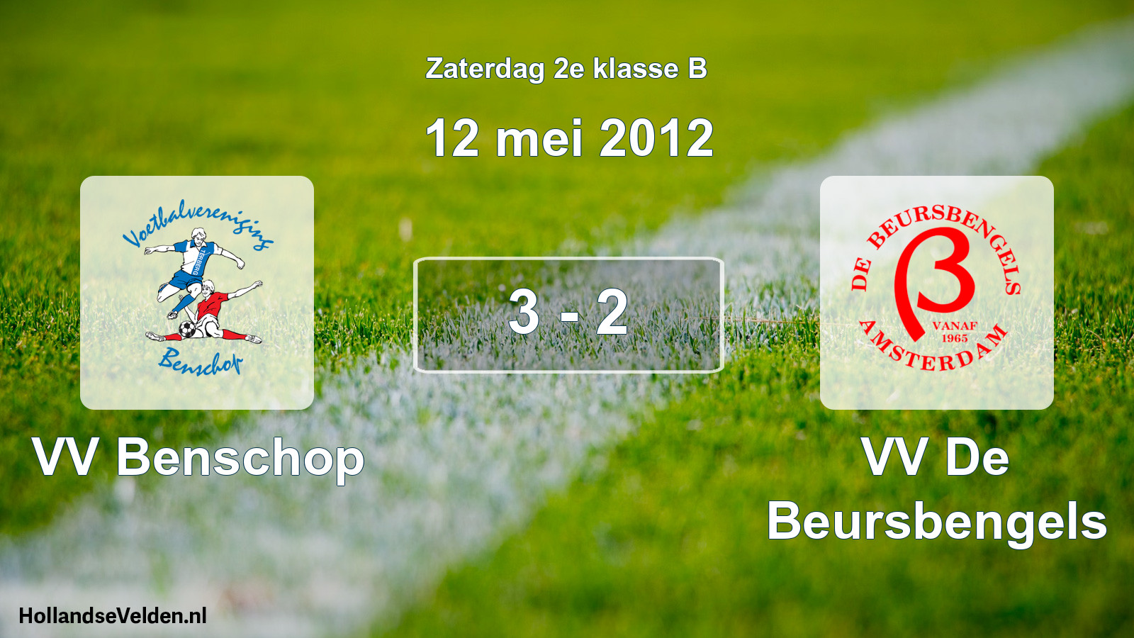 Total number of matches played: VV Benschop - VV De Beursbengels 3 - 2 (12 May 2012)