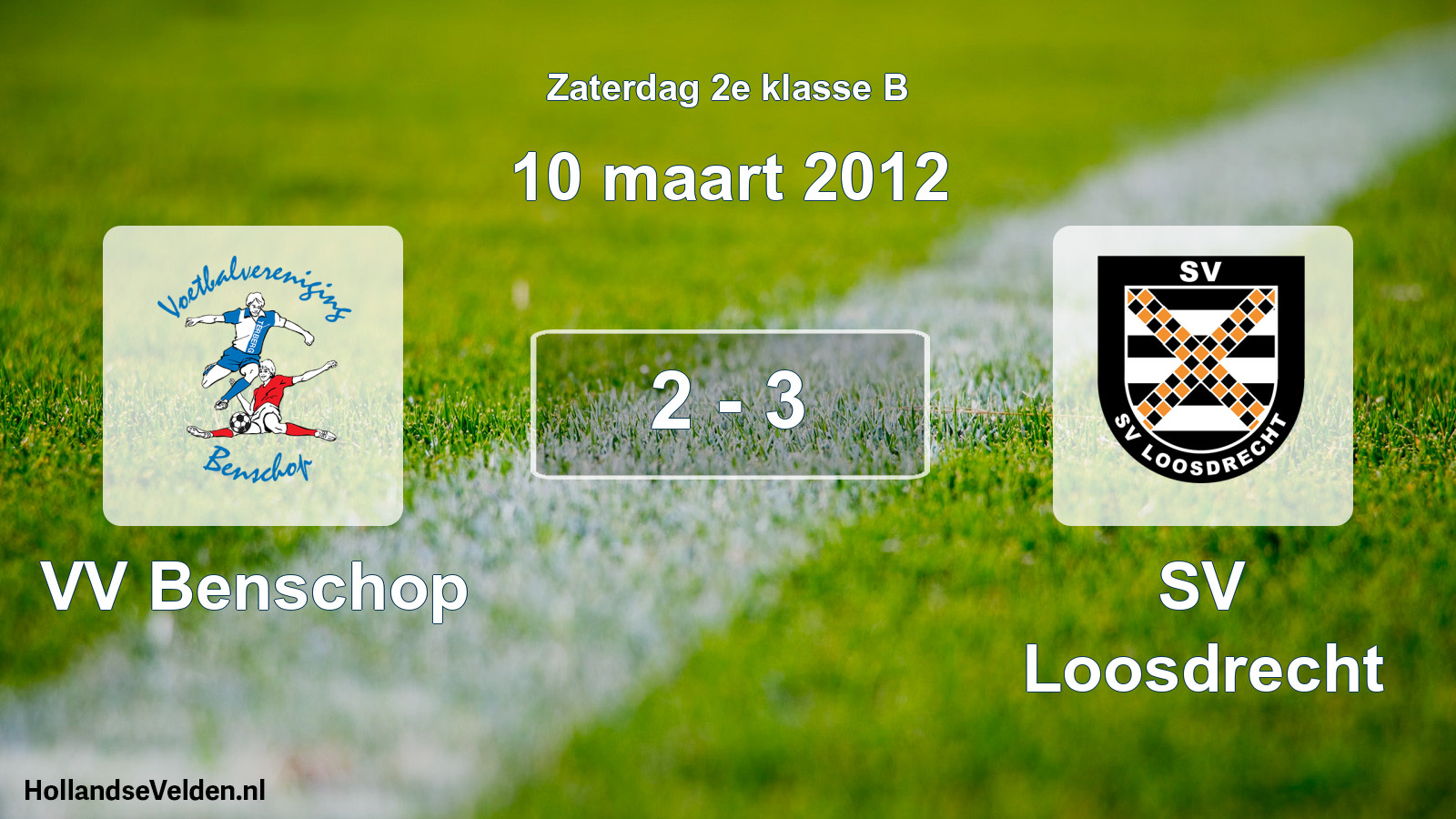 Total number of matches played: VV Benschop - SV Loosdrecht 2 - 3 (10 March 2012)