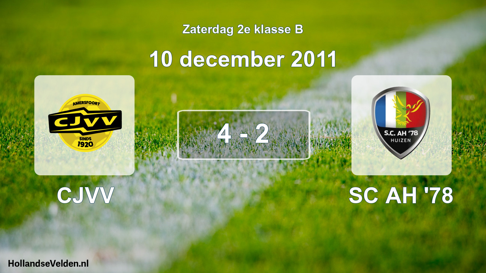 Total number of matches played: CJVV - SC AH '78 4 - 2 (10 December 2011)