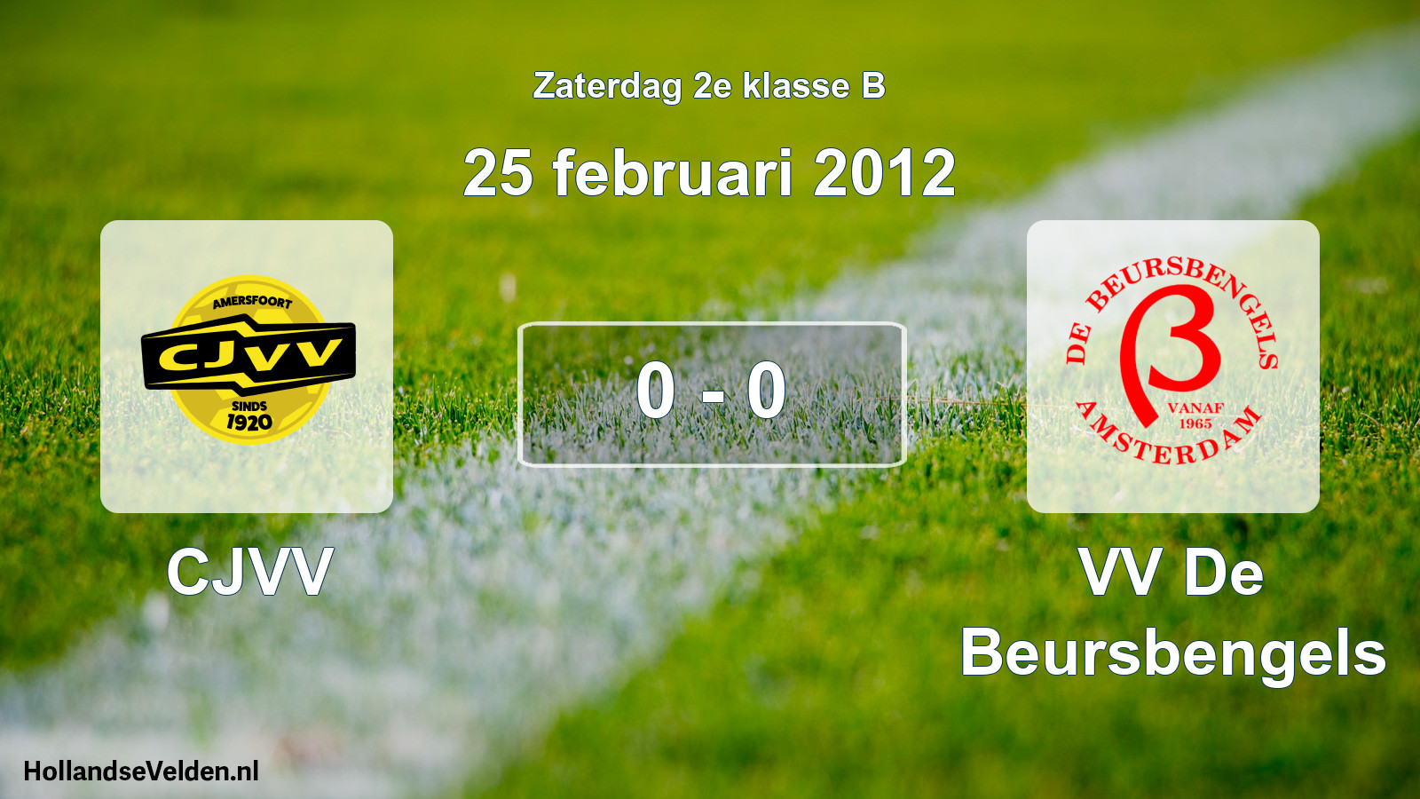 Total number of matches played: CJVV - VV De Beursbengels 0 - 0 (25 February 2012)