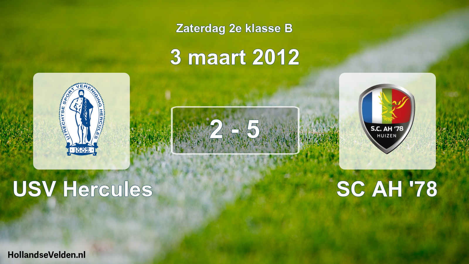 Total number of matches played: USV Hercules - SC AH '78 2 - 5 (3 March 2012)