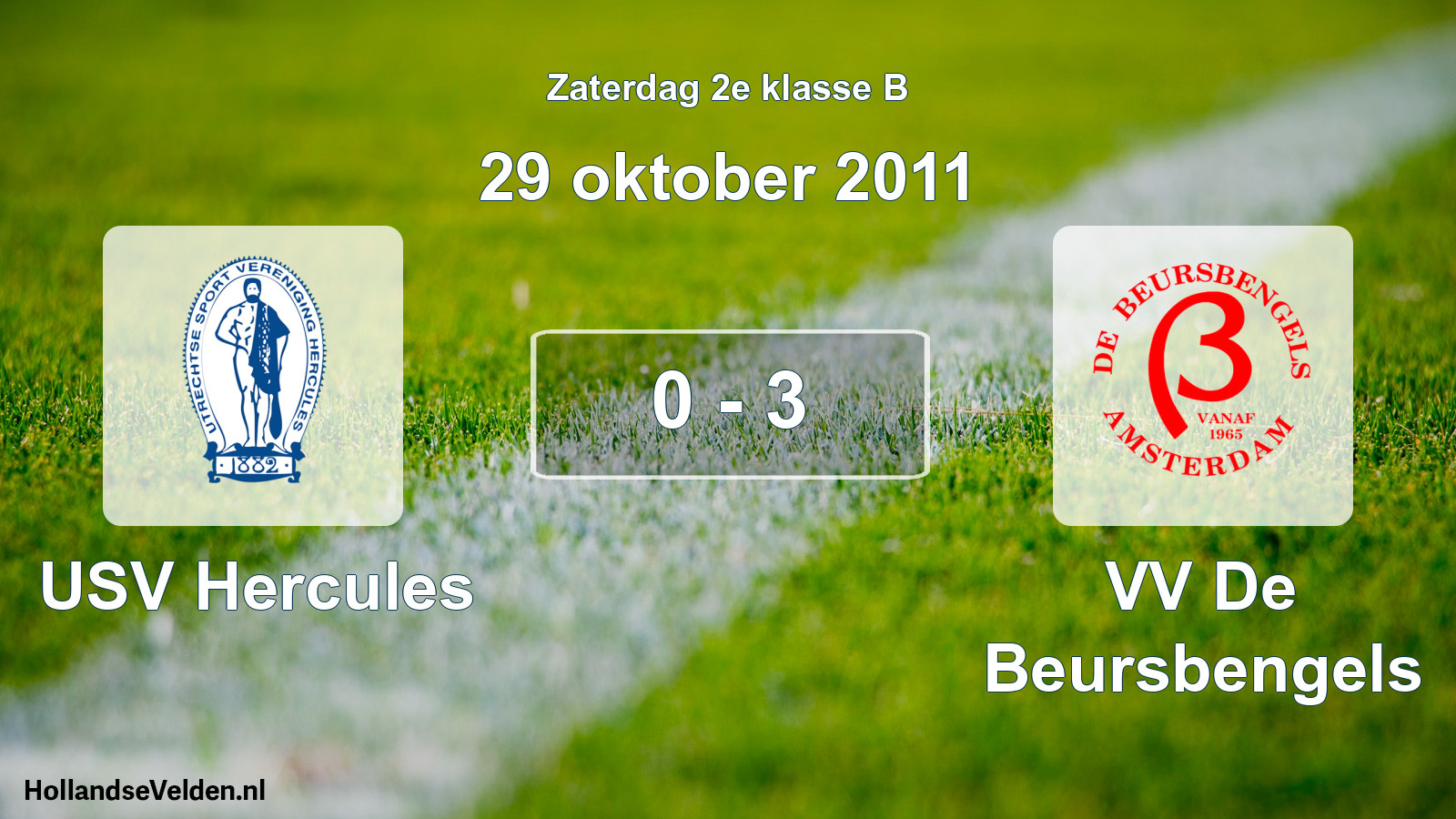 Total number of matches played: USV Hercules - VV De Beursbengels 0 - 3 (29 October 2011)